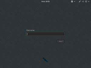 Kali Linux login screen dialog box screenshot