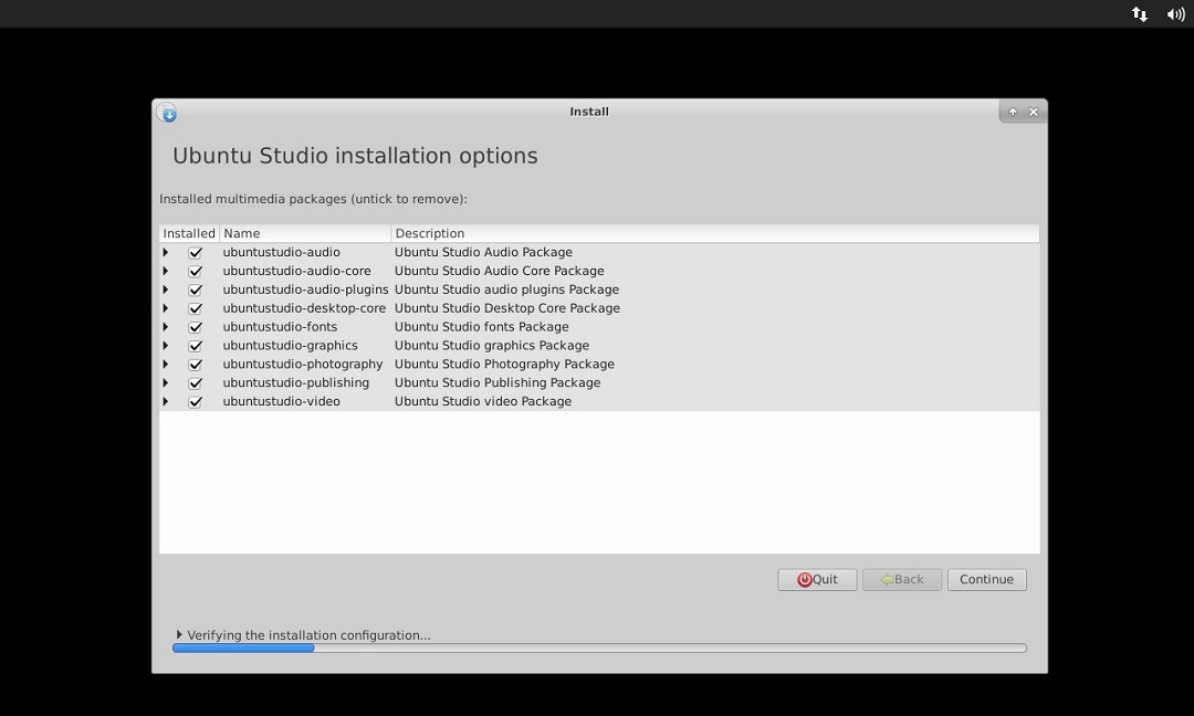 Ubuntu Studio install multimedia package screenshot
