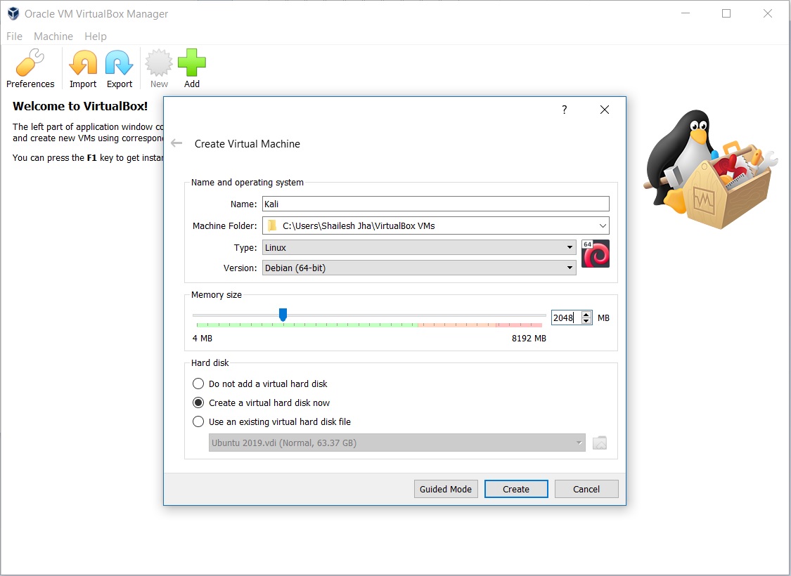 shared folders not showing up kali virtualbox