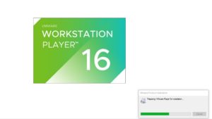 VMware Player 16 Installation - Initial Splash Screen