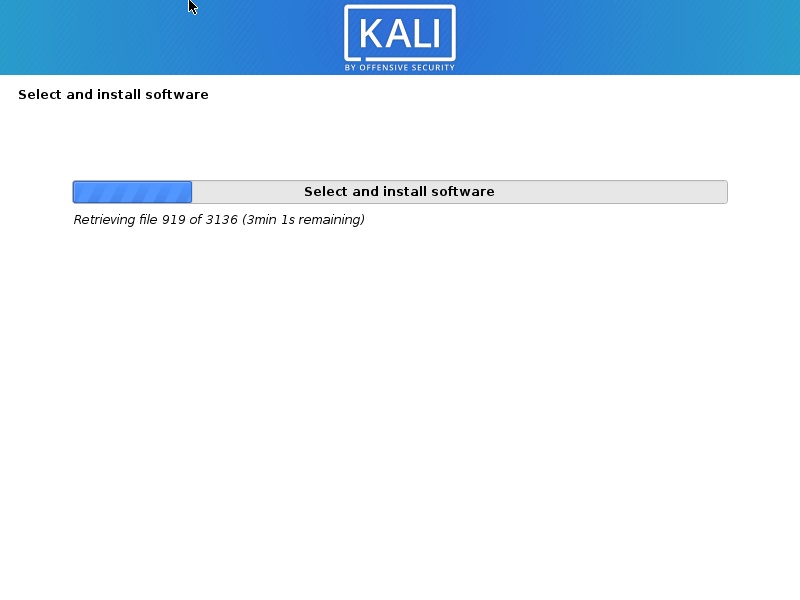 Kali Linux Installation progress