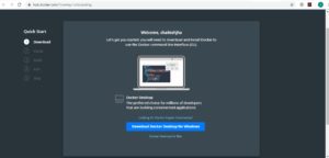 Docker Hub - download docker web page