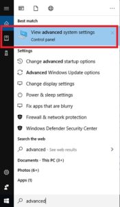 Windows 10 taskbar search – advanced settings