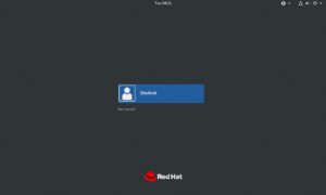 Red Hat Linux Login screen