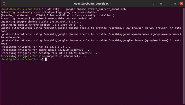 install google chrome ubuntu terminal