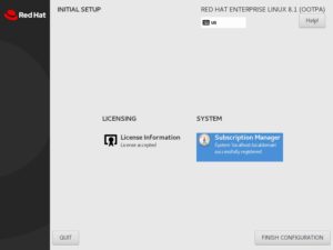 Red Hat Enterprise Linux 8 Installation - Subscription Manager
